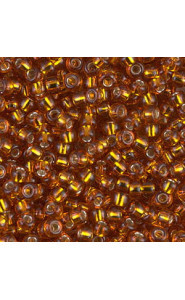 Miyuki rocailles Perlen 8/0 - Silver lined topaz 8-2422